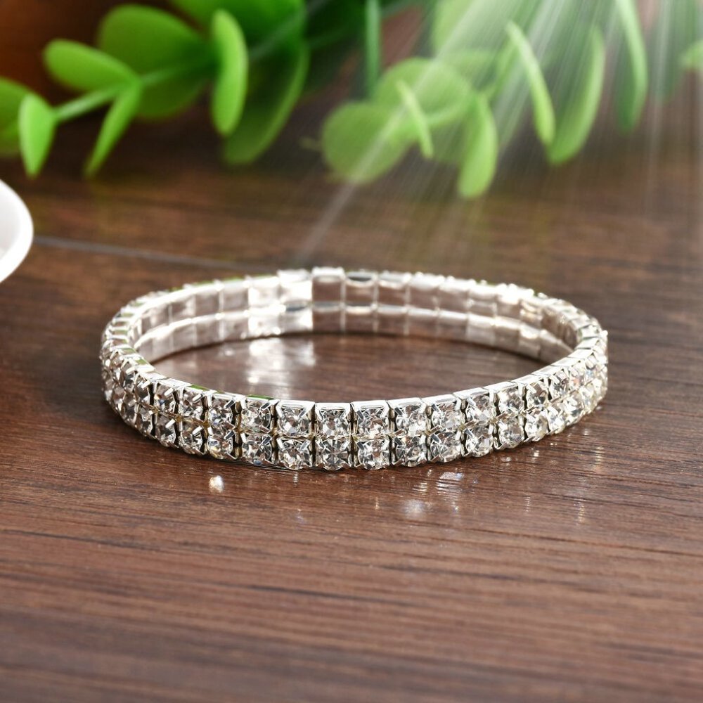 New Silver Rhinestone Bracelet